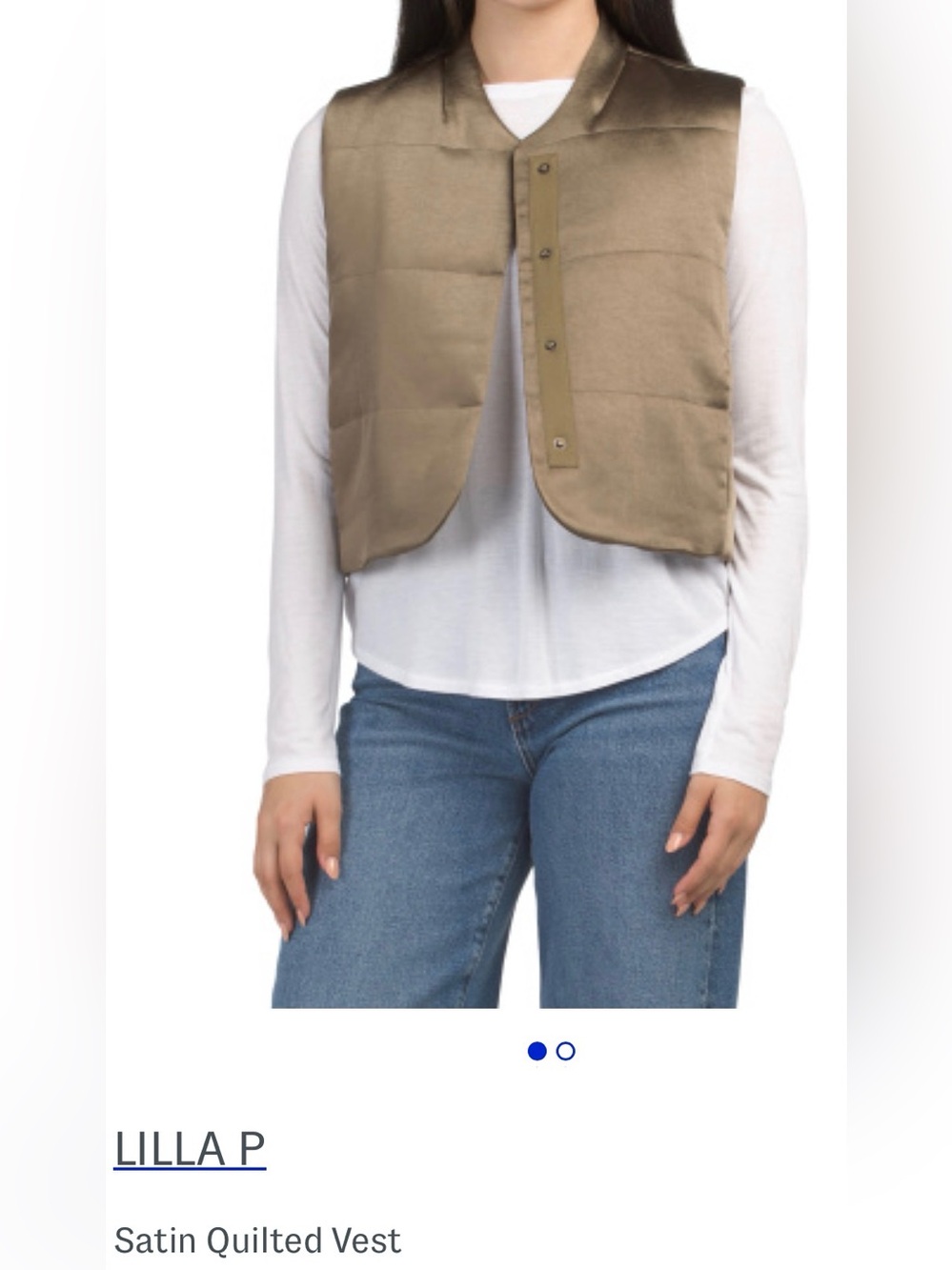 Lilla P Satin Vest , NWT SIZE XS